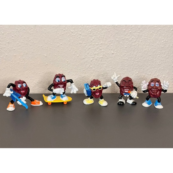 California Raisins Other - California Raisins PVC Figures Unisex OS Purple Good Vintage Rare 80s Set of 5